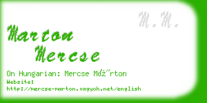 marton mercse business card